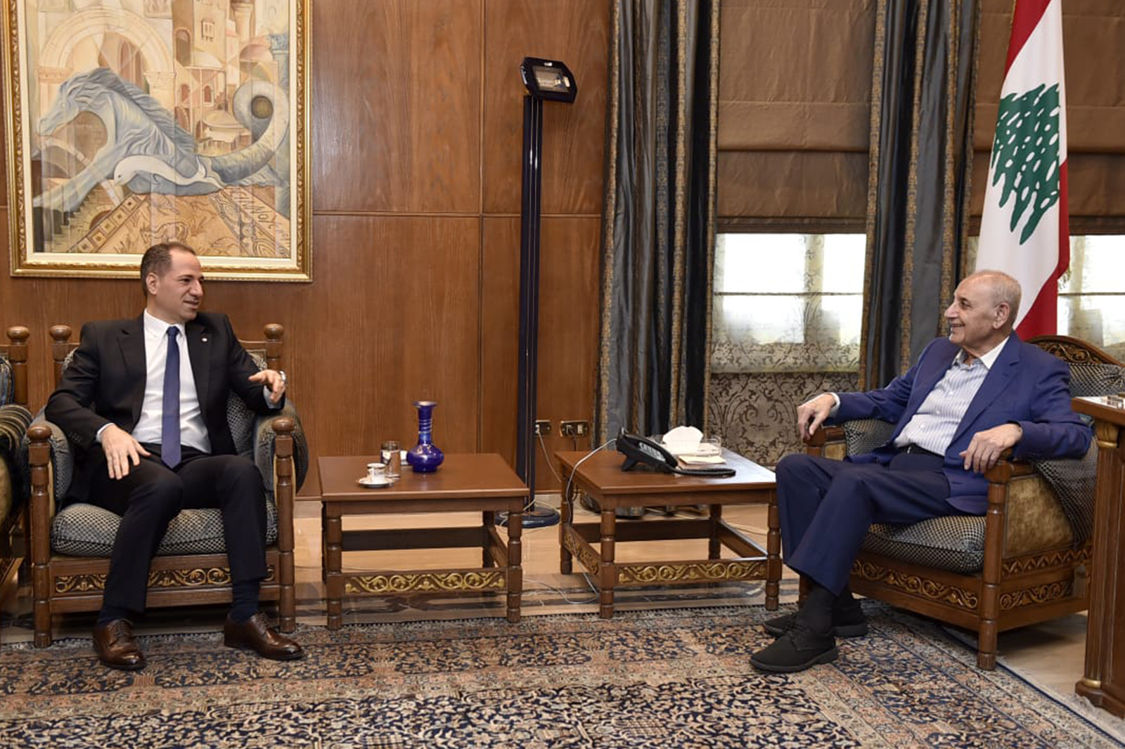 لقاء مع رئيس مجلس النواب نبيه بري في عين التينة وجرى بحث لتطورات الأوضاع العامة والمستجدات السياسية